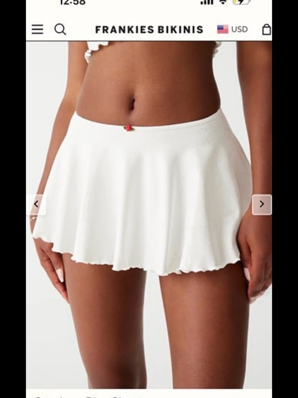 Frankie's Bikinis rosewater active skort